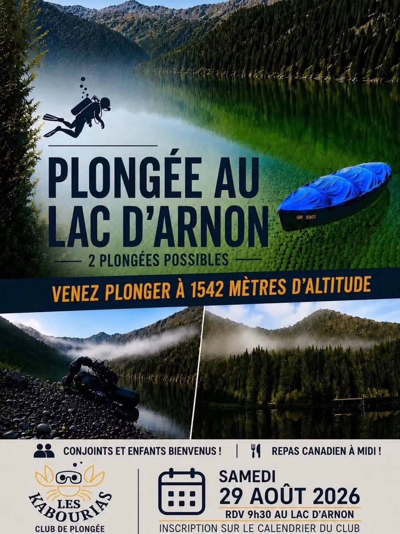 Affiche : Plongée au lac d’Arnon
